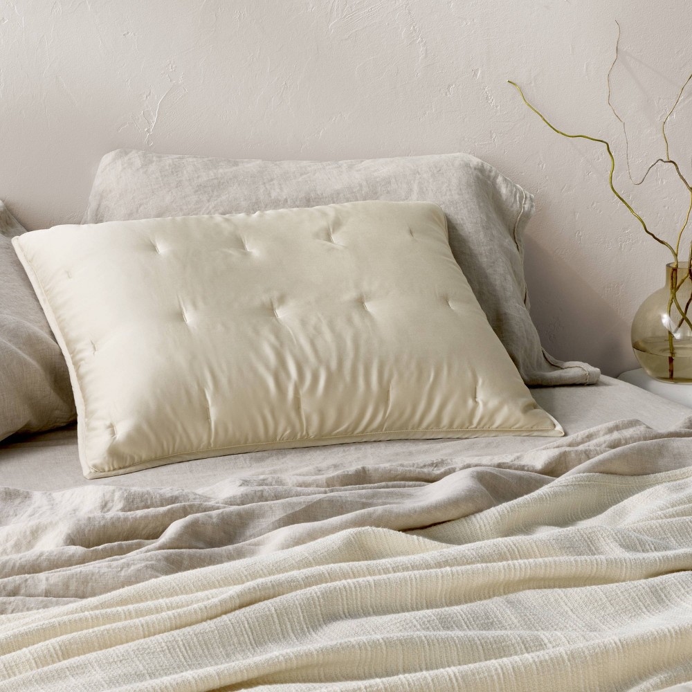 Standard Rayon from Bamboo Quilt Pillow Sham Ivory - Casaluna™