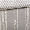 3Pcs Boho Style Cotton Comforter Set, Jacquard Striped Design Oeko-Tex Certified Bed Set, Farmhouse Decor Style Bedding Set with Matching Shams - 4 of 4