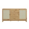 GDFStudio Rabun 59" Modern Cane 2-Door Sideboard Buffet with 3 Drawers - 2 of 4