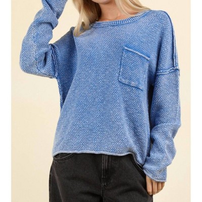 Women's Mineral Wash Sweater Pullover - VERY J
