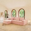 KWPZQEB 104.3" Modern Modular Sofa, Corduroy Sectional Sofa with Deep Seat & Pillows, 3 Seater L-Shape Boneless Sofa w/ Chaise for Living Room - 4 of 4