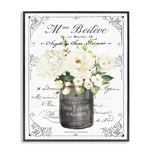 Stupell Industries Vintage Parisian Bathroom Floral Bouquet White Flowers, 14" x 11" - 1 of 4