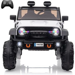 24V Kids Ride on Truck with Remote Control, 4 Motors&7Ah Battery,2 Seater Electric Ride Toy for Kids 3+, withLight,Music,Various Speeds - 1 of 4