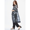 Roaman's Women's Plus Size Three-Piece Duster & Pant Suit - image 4 of 4