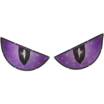 Northlight Set of 2 Lighted Purple and Black Eyes Halloween Window Silhouette Decorations 40"