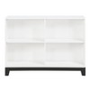 TOAOTBNBO Small Bookshelves with 4 Open Compartment, Wood Bookcase Storage Organizer Space-saving Book Shelf for Living Room, White - 2 of 4