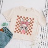 Simply Sage Market Women's Checkered Bunny Short Sleeve Relaxed Fit Cropped Tee - 2 of 4