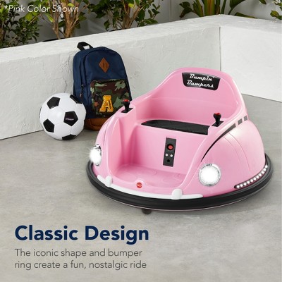 White 6V Kids Ride-On Bumper Car with Remote Control