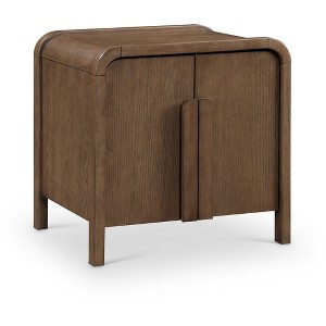 Meridina Furniture,Harmony Oak Veneer Rubberwood Nightstand - 1 of 4