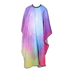 Unique Bargains Ombre Hair Cut Barber Cape Blue Pink 1 Pc - 1 of 4