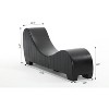 TIRAMISUBEST Modern Faux Leather Yoga Chaise Lounge - Curved Sofa for Stretching, Relaxing in Living Room or Bedroom, Accent Chair - 3 of 4