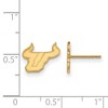 Black Bow Jewelry 14k Yellow Gold Plated Sterling Silver South Florida Bulls NCAA Post Earrings - 2 of 3