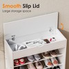 SKRAN 5-Tier Shoe Rack, Wooden Free Standing Shoe Cabinet, Vertical Organizer with Flip-top lid for Closet, Entryway, Dorm and Bedroom (White) - 4 of 4