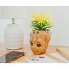 Silver Buffalo Marvel Guardians of the Galaxy Groot 4.8 x 4.25 x 7.6 Inch Ceramic Planter w/ Artificial Plant - image 3 of 4