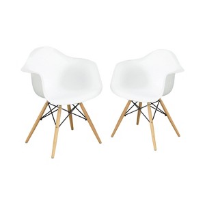 Set of 2 Harlan Contemporary Accent Chairs White - ioHOMES