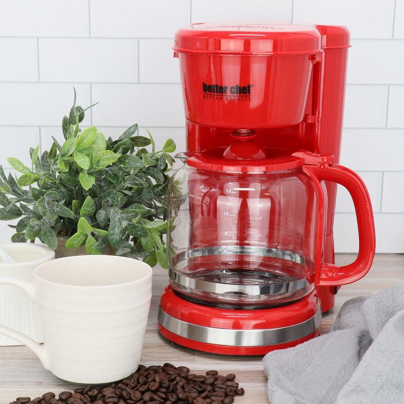 Better Chef 12 Cup 900 Watt Coffee Maker in Red, 4 of 7