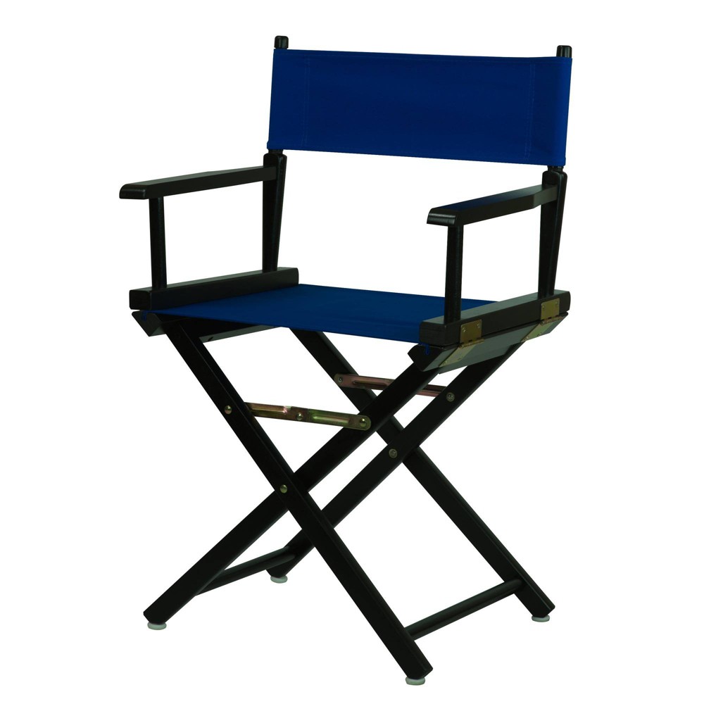 Photos - Dining Table Director's Chair - Black Frame, Blue Canvas