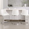 Bekrvio Bar Stools Set of 3, 26” Counter Height with Back - Upholstered PU Leather/Velvet  Steel U-Shaped Base for Kitchen Counter Island - 3 of 4