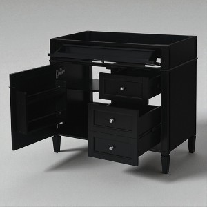36" Bathroom Vanity Cabinet Without Sink, Freestanding Storage Cabinet with Tip-Out Drawer, Adjustable Shelf & Roman Legs - 1 of 4