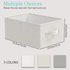 Aoibox Foldable Cloth Storage Bins Cube Organizer with Reinforced Handles for Bedroom Closet 3 Pack White Ivory - 3 of 4