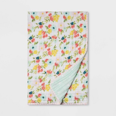 Muslin Quilt Blanket Floral Fields 
