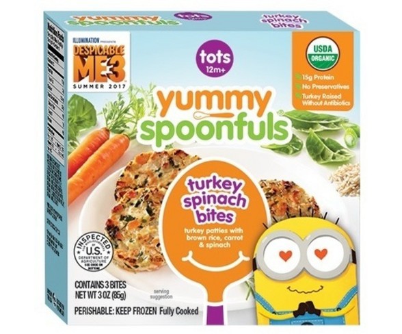 Yummy Spoonfuls Frozen Turkey Spinach Bites - 3oz