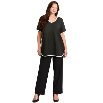 Avenue Women's Plus Size Contrast Tee