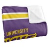 Minnesota State University Mankato Primary Logo Stripes Silky 50x60 Blanket, 1 Sided - 3 of 4