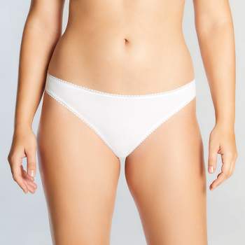 Ongossamer Women's Cabana Cotton Hip Bikini In White, Size Medium : Target