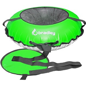 Bradley Snow Tubes: 42-Inch Heavy Duty Inflatable Sledding Tubes with or without Padded Saucer Sled - Elevate Your Snow Fun! - 1 of 4