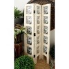 Farmhouse Chinquapin Wood Rectangle Room Divider Screen White - Olivia & May - 2 of 4