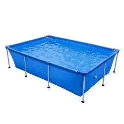 JLeisure Avenli 1,158 Gallon Round Frame Easy Assembly Swimming Pool with Simple Quick Connection Filter Pump & Rust Resisting Frame