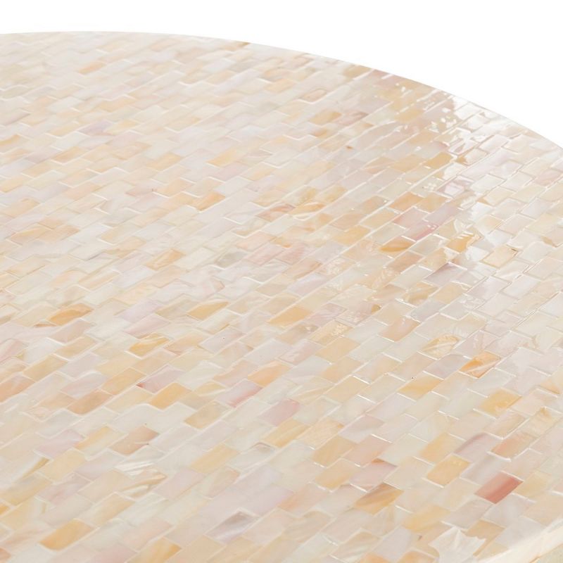 Fae Mosaic Top Round Side Table - Pink Champagne/Gold - Safavieh., 3 of 5
