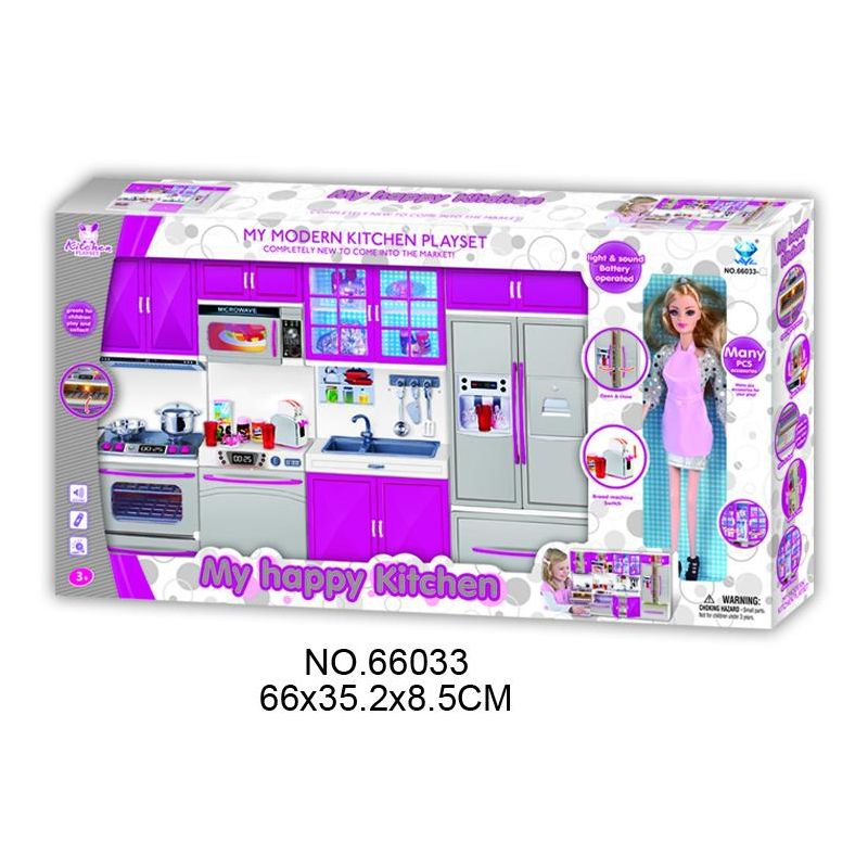 Link Little Princess Modern Kitchen Full Deluxe Kit Kitchen Playset With Toy Doll, Lights, And Sounds, 5 of 6