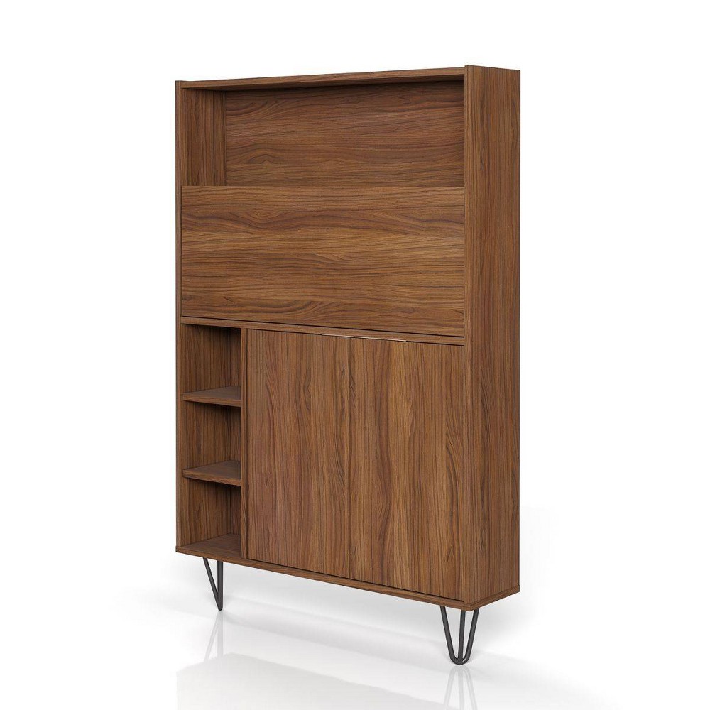 Slim Secretary Desk Walnut - Nexera