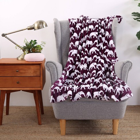 Elephant print throw online blanket