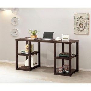 PAGED Stylish Computer Desk Open Design Writing Desk with 4 Storage Shelves, Office Desk for Study, Living Room - 1 of 4