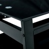 LIVAREEmlen Glass Lift Top Coffee Table, Modern Simple 2-Layer Tempered Glass Coffee Table for Living Room, Black - 4 of 4