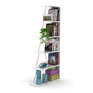 NicBex Bookcases for Living Room Modern 5 Tier Ladder Bookshelf Organizer Narrow Bookcasor Small Spaces Office Bedroom - 1 of 4