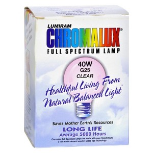 Lumiram Chromalux Full Spectrum Lamp Light Bulb 40W Clear - 1 ct - 1 of 3