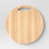15.98"x15.98" Rubberwood Round Serving Platter Brown - Threshold™: Meat & Cheese Platter, Hand Wash, 1 Piece - 3 of 3