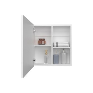 SEVOBAL Bathroom Storage Cabinets Medicine Cabinets 21.1 High with Mirror Door and Adjustable Shelves for Bathroom, White, 27.2"*24.9"*4.4" - 1 of 4