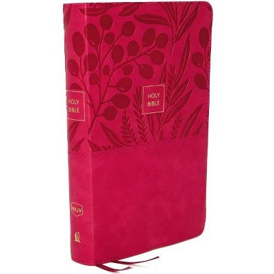 Nkjv, Reference Bible, Compact, Leathersoft, Pink, Red Letter Edition, Comfort Print - by  Thomas Nelson (Leather Bound)