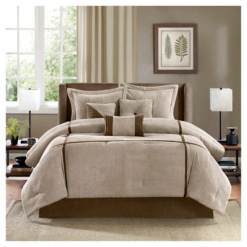 Caldwell 7 Piece Corduroy Comforter Set, California King Bed Sets Target