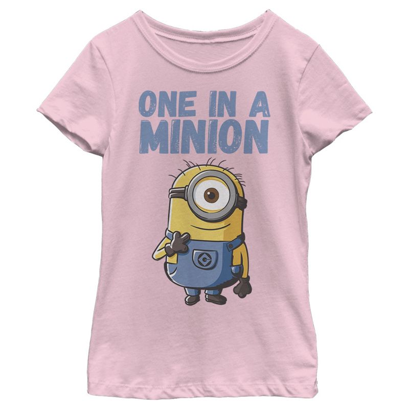 Girl's Despicable Me Cute One in a Minion T-Shirt, 1 of 4