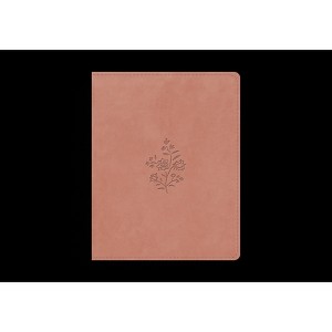 ESV Single Column Journaling Bible (Trutone, Blush Rose, Wildflower Design) - (Leather Bound) - 1 of 1