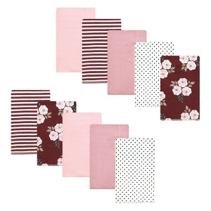 Luvable Friends Hudson Baby Flannel Burp Cloths 10pk Set - 1 of 2
