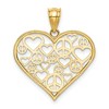 Black Bow Jewelry 14k Yellow Gold Harmony Heart Pendant, 22mm - 3 of 4