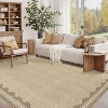 homfan Scalloped Washable Rug w/ Non-Slip Back - Modern Low-Pile Carpet for Living Room, Bedroom - 3 of 4