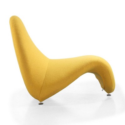 MoMa Yellow Geometric Metal Accent Chair